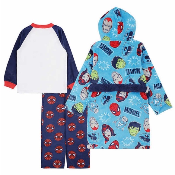 NWT Spider-Man Kids Boys 2-piece Pajamas with Robe - 3T - Picture 4 of 7